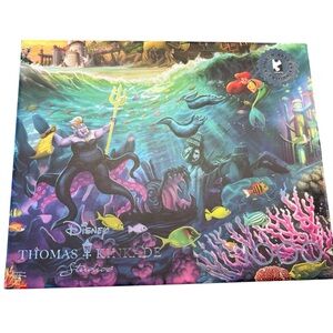 Disney Thomas Kinkade Ceaco Silver Ursula 1000 piece Puzzle